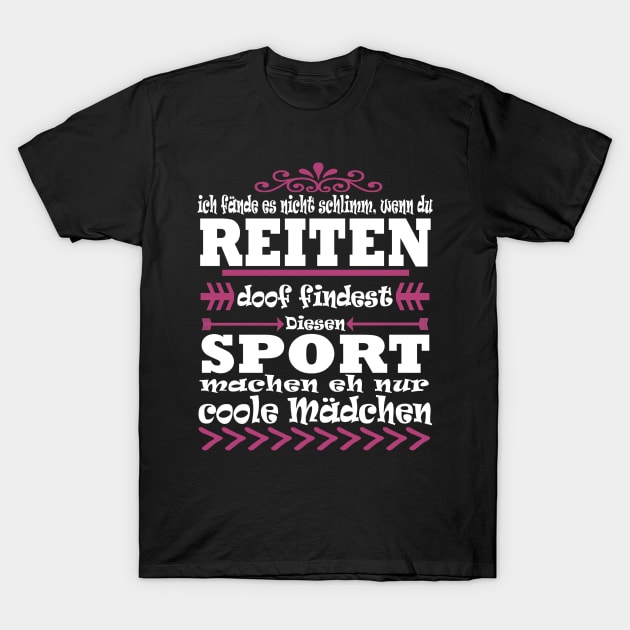 Reiten Pferde Trab Galopp Geschenk Mädchen Spruch T-Shirt by FindYourFavouriteDesign